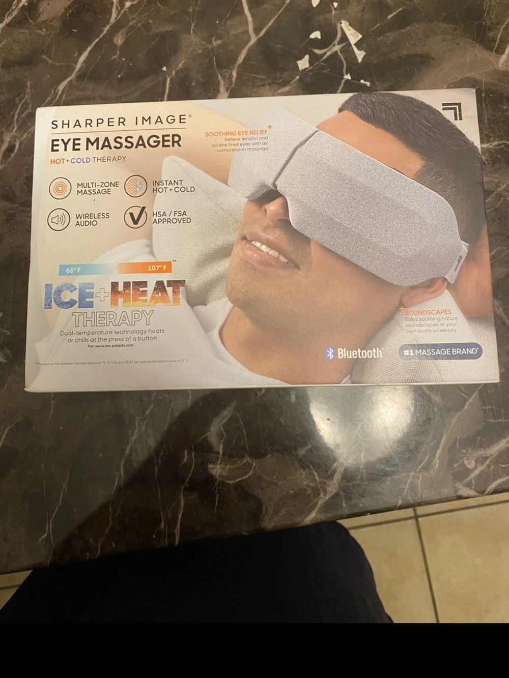 Sharper Image RealTouch Eye Mask Electric Hot+Cold Massager